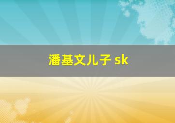 潘基文儿子 sk